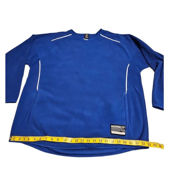 Easton Pullover Fleece Batting Jacket Front Pockets Men’s Size XLT Blue/White - Picture 8 of 8